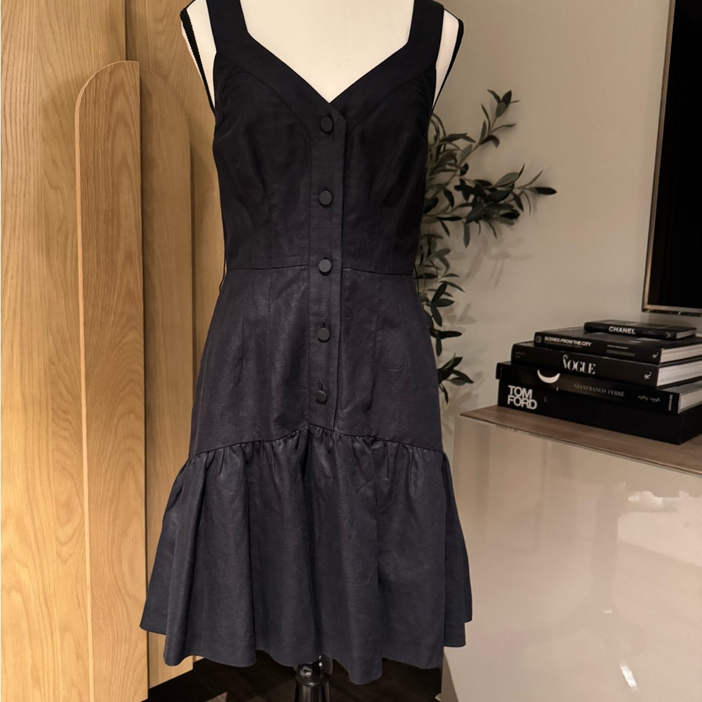Ted Baker London Black Button-Front Mini Dress